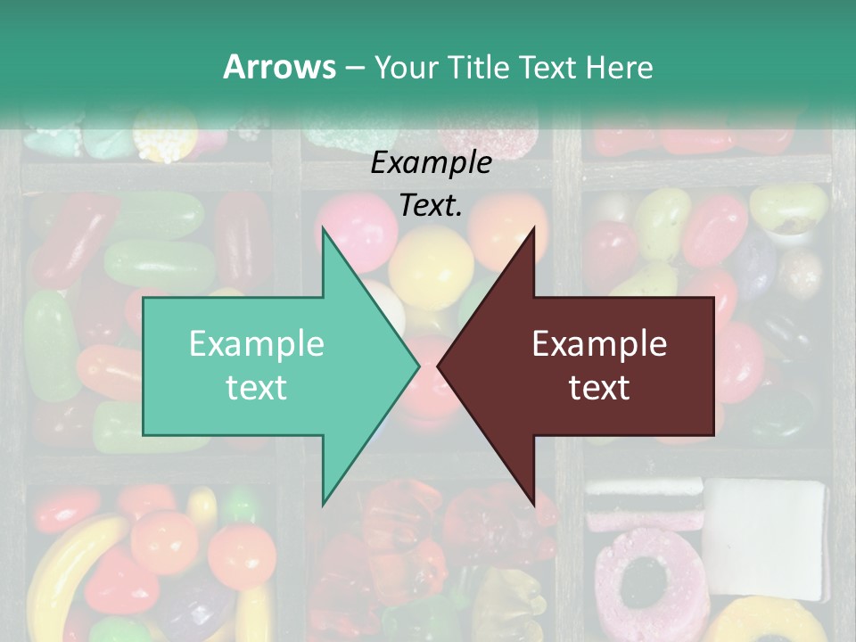 A Wooden Box Filled With Lots Of Candy PowerPoint Template