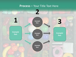 A Wooden Box Filled With Lots Of Candy PowerPoint Template