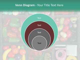 A Wooden Box Filled With Lots Of Candy PowerPoint Template