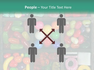 A Wooden Box Filled With Lots Of Candy PowerPoint Template