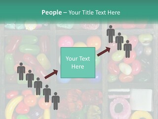 A Wooden Box Filled With Lots Of Candy PowerPoint Template