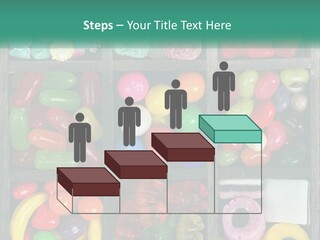 A Wooden Box Filled With Lots Of Candy PowerPoint Template