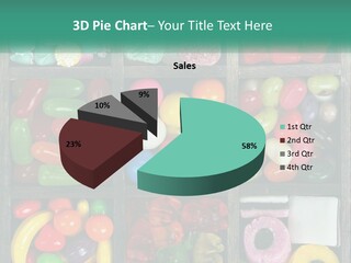 A Wooden Box Filled With Lots Of Candy PowerPoint Template