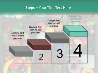 A Wooden Box Filled With Lots Of Candy PowerPoint Template