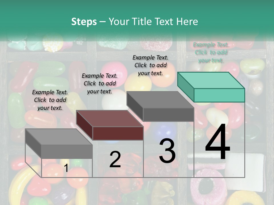 A Wooden Box Filled With Lots Of Candy PowerPoint Template