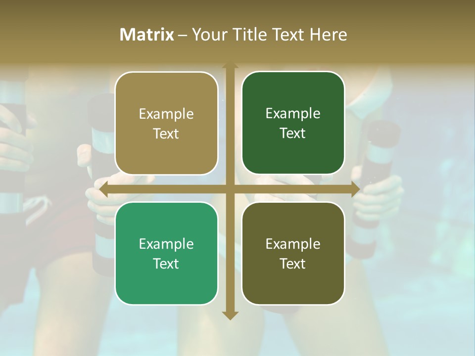 A Couple Of Women In Bikinis Under Water PowerPoint Template