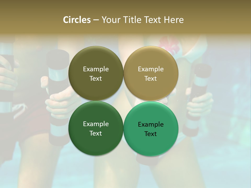 A Couple Of Women In Bikinis Under Water PowerPoint Template