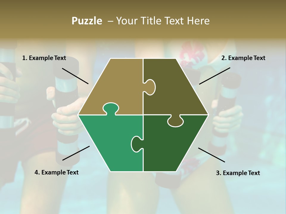 A Couple Of Women In Bikinis Under Water PowerPoint Template