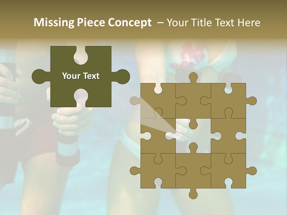 A Couple Of Women In Bikinis Under Water PowerPoint Template