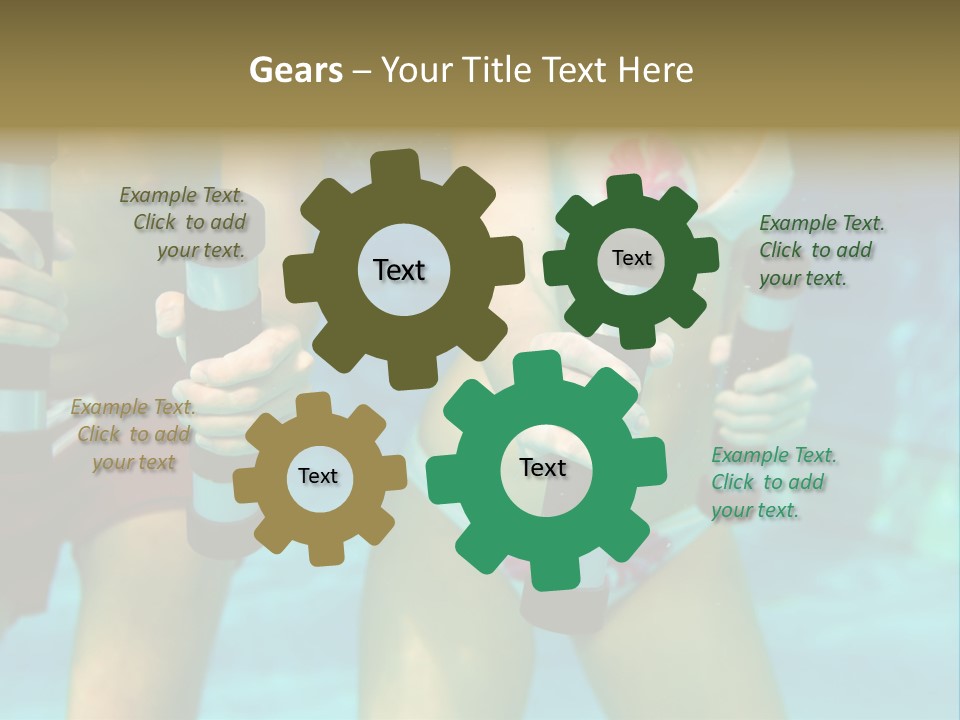 A Couple Of Women In Bikinis Under Water PowerPoint Template