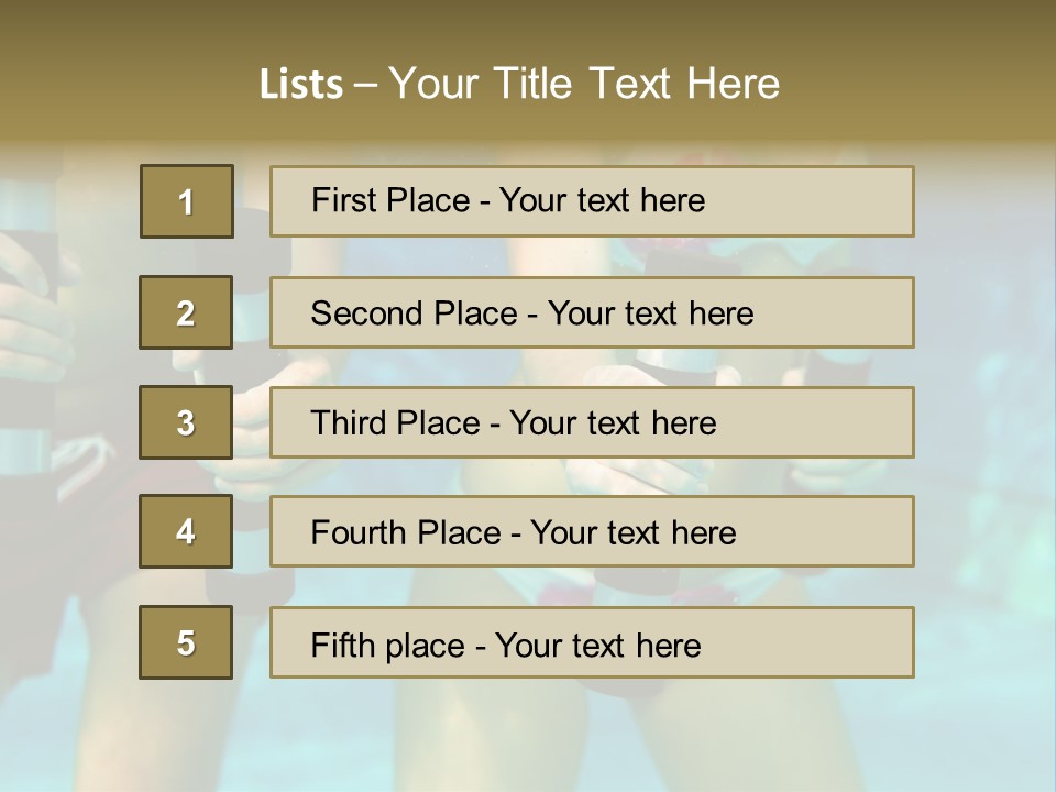 A Couple Of Women In Bikinis Under Water PowerPoint Template