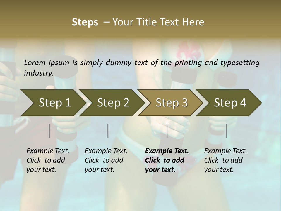 A Couple Of Women In Bikinis Under Water PowerPoint Template