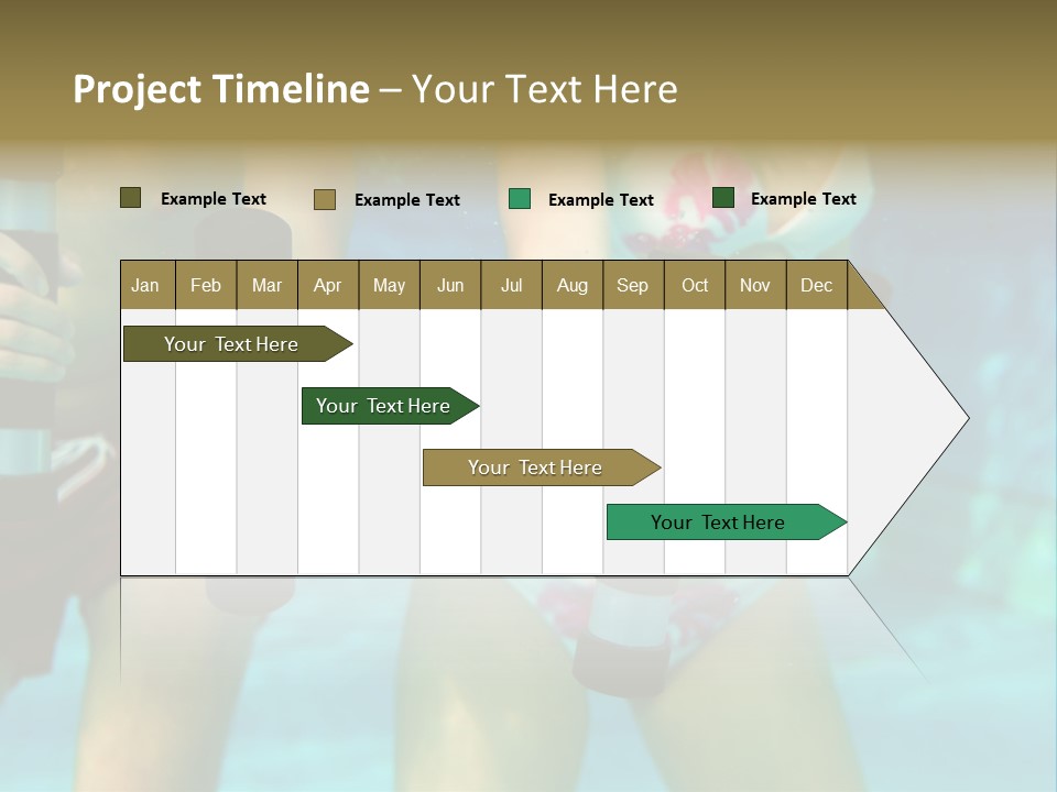 A Couple Of Women In Bikinis Under Water PowerPoint Template