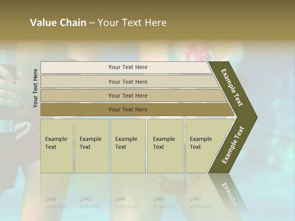 A Couple Of Women In Bikinis Under Water PowerPoint Template