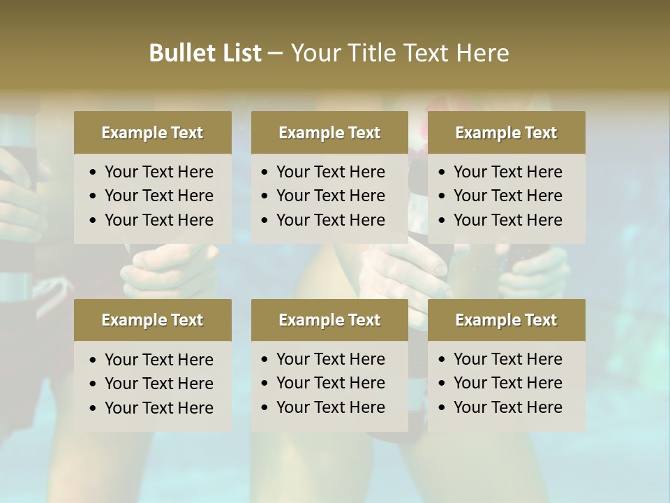 A Couple Of Women In Bikinis Under Water PowerPoint Template