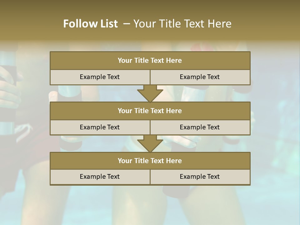 A Couple Of Women In Bikinis Under Water PowerPoint Template