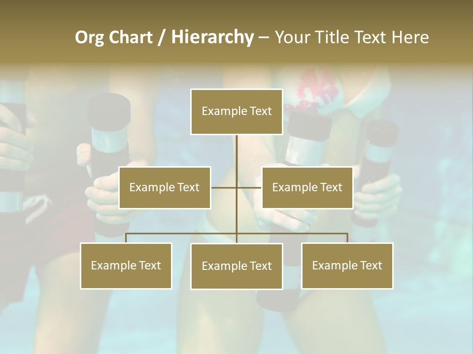 A Couple Of Women In Bikinis Under Water PowerPoint Template