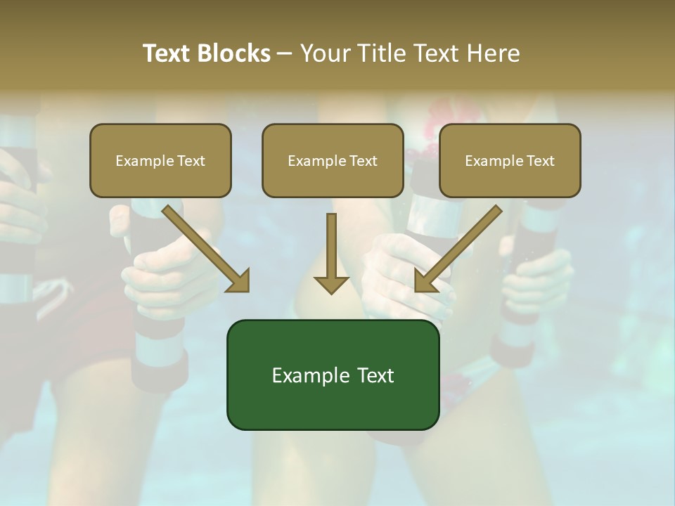 A Couple Of Women In Bikinis Under Water PowerPoint Template