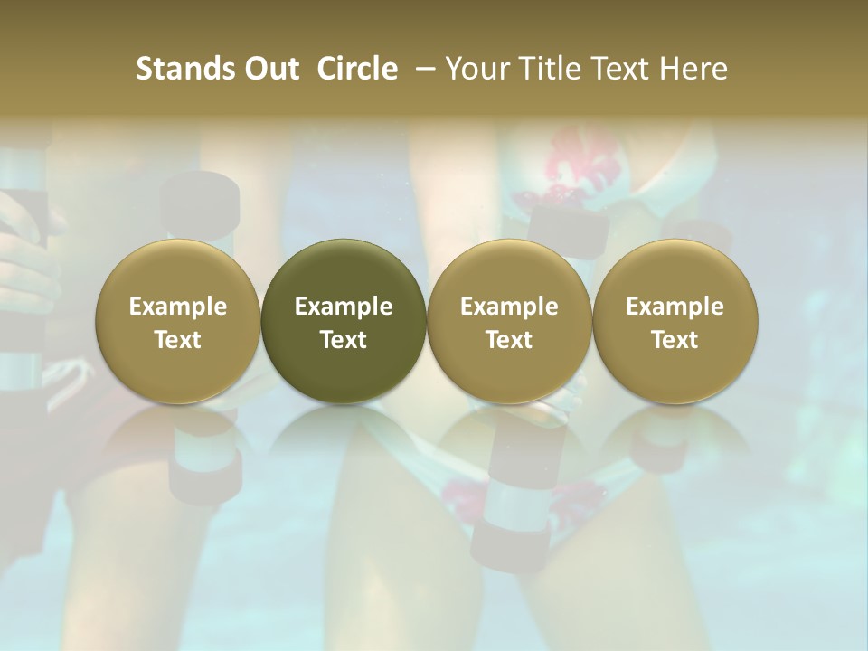 A Couple Of Women In Bikinis Under Water PowerPoint Template