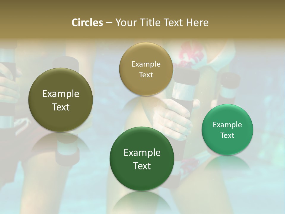 A Couple Of Women In Bikinis Under Water PowerPoint Template