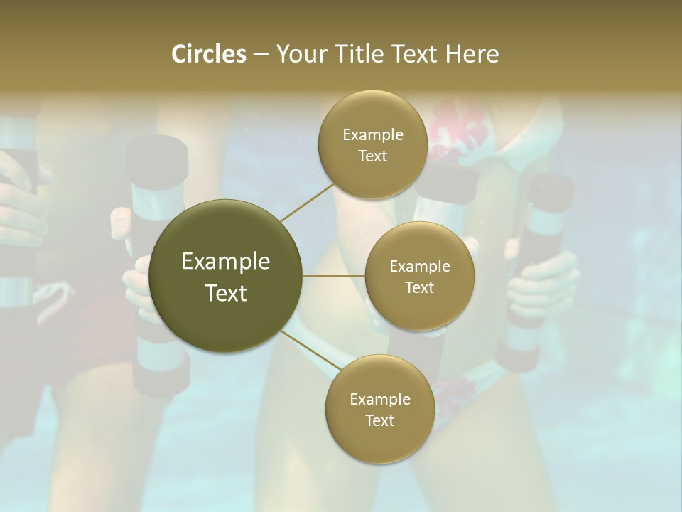 A Couple Of Women In Bikinis Under Water PowerPoint Template