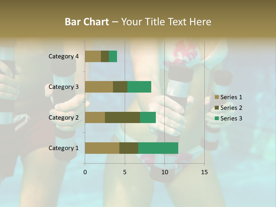 A Couple Of Women In Bikinis Under Water PowerPoint Template