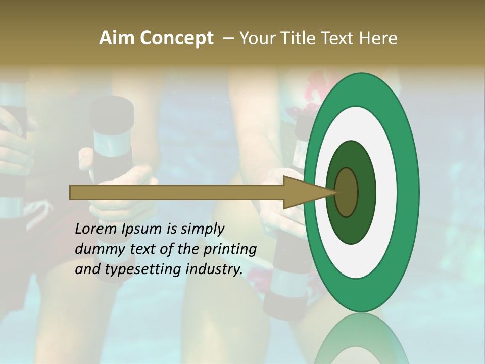 A Couple Of Women In Bikinis Under Water PowerPoint Template