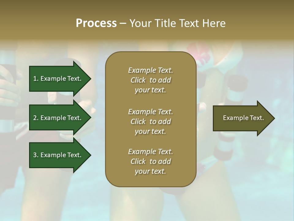 A Couple Of Women In Bikinis Under Water PowerPoint Template