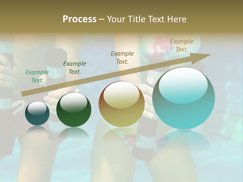 A Couple Of Women In Bikinis Under Water PowerPoint Template