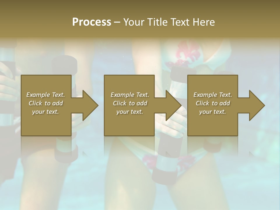 A Couple Of Women In Bikinis Under Water PowerPoint Template