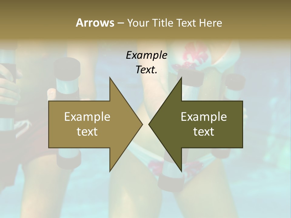 A Couple Of Women In Bikinis Under Water PowerPoint Template