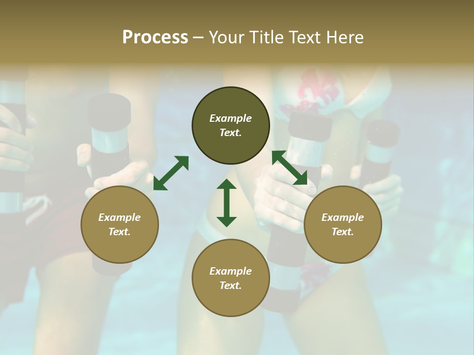 A Couple Of Women In Bikinis Under Water PowerPoint Template