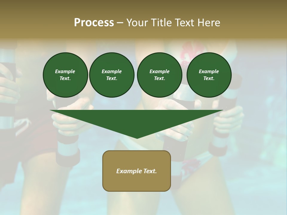 A Couple Of Women In Bikinis Under Water PowerPoint Template