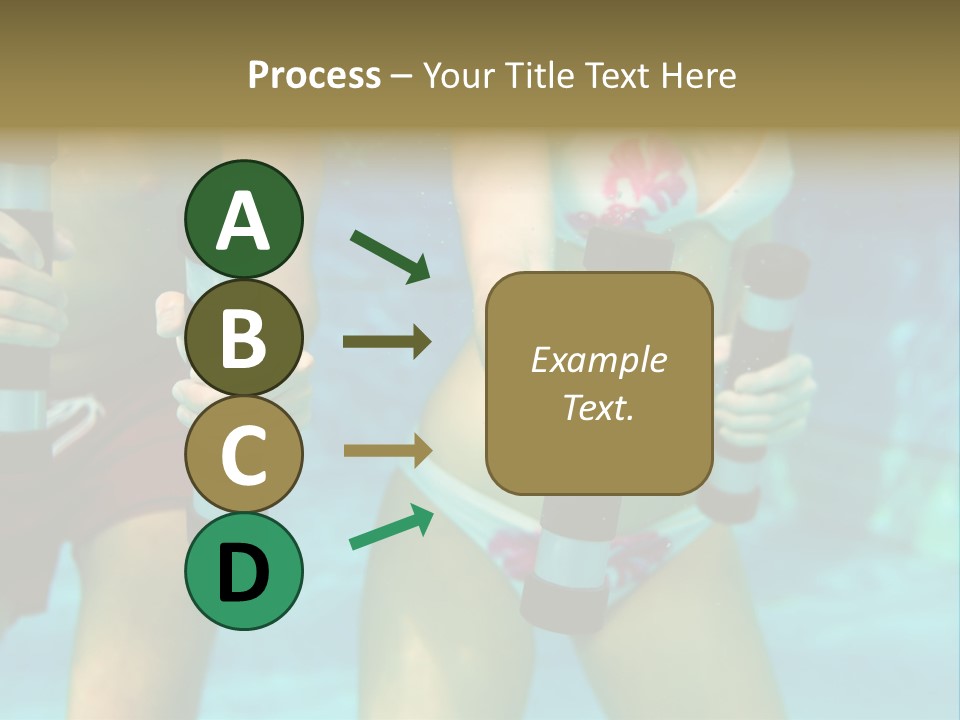 A Couple Of Women In Bikinis Under Water PowerPoint Template