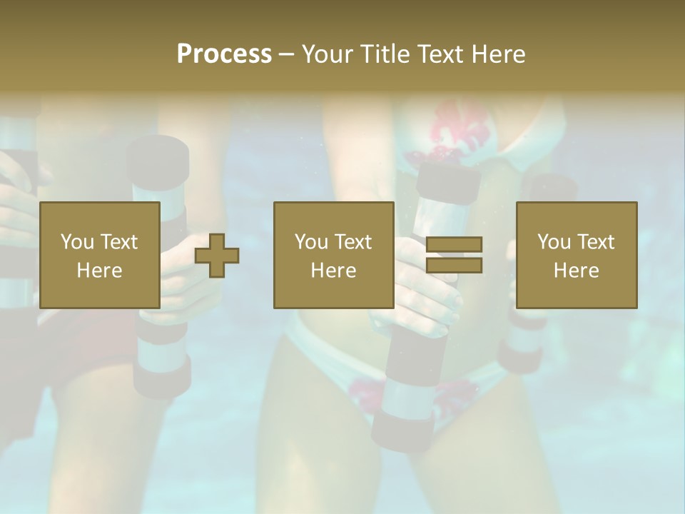 A Couple Of Women In Bikinis Under Water PowerPoint Template