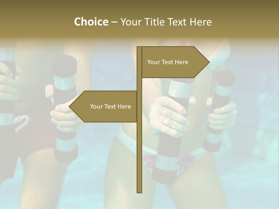 A Couple Of Women In Bikinis Under Water PowerPoint Template