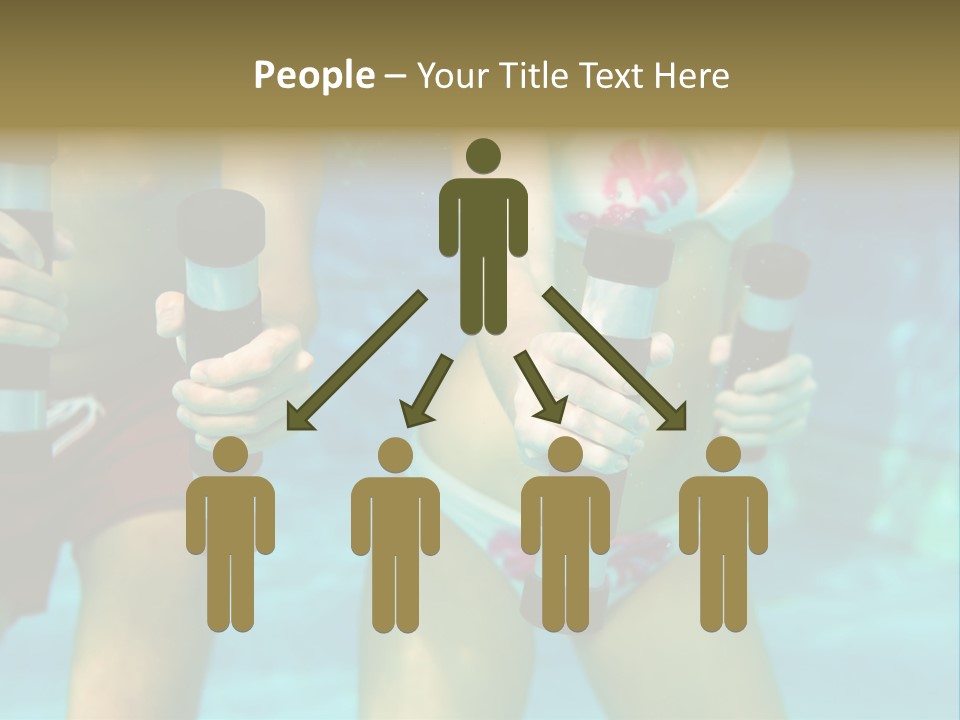 A Couple Of Women In Bikinis Under Water PowerPoint Template