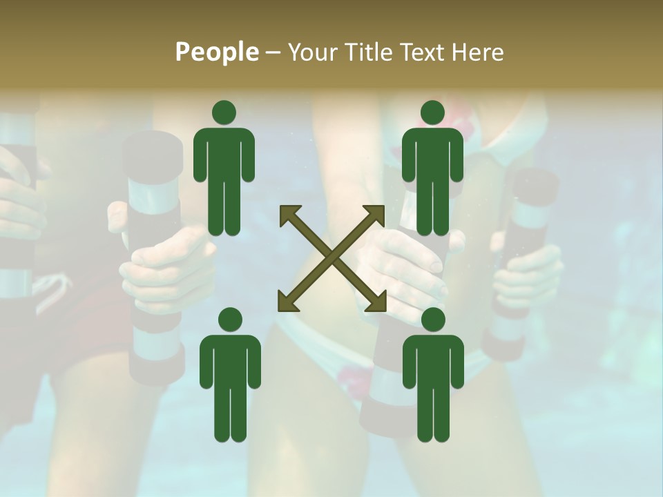 A Couple Of Women In Bikinis Under Water PowerPoint Template