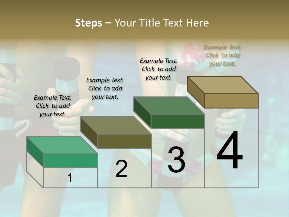 A Couple Of Women In Bikinis Under Water PowerPoint Template