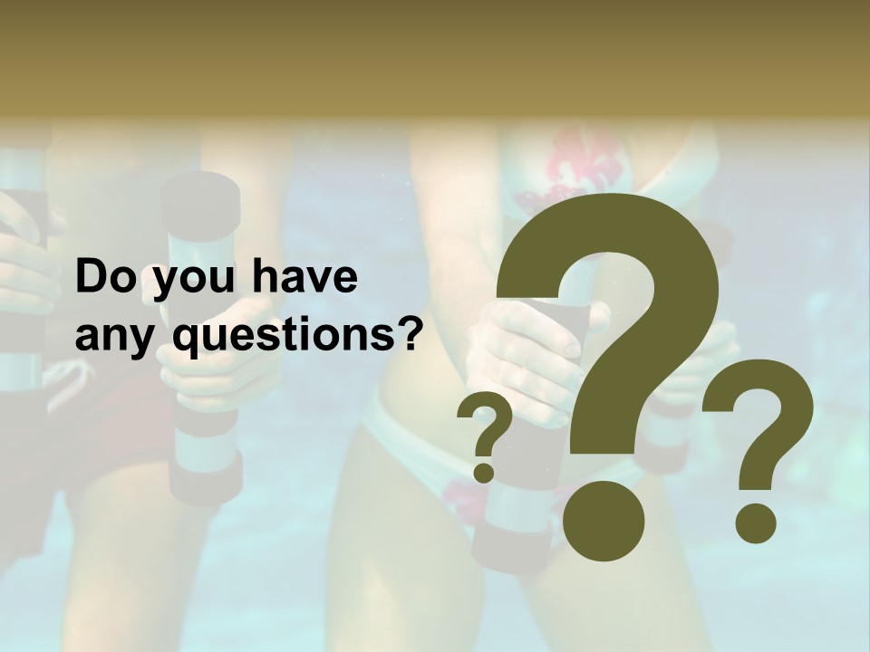 A Couple Of Women In Bikinis Under Water PowerPoint Template