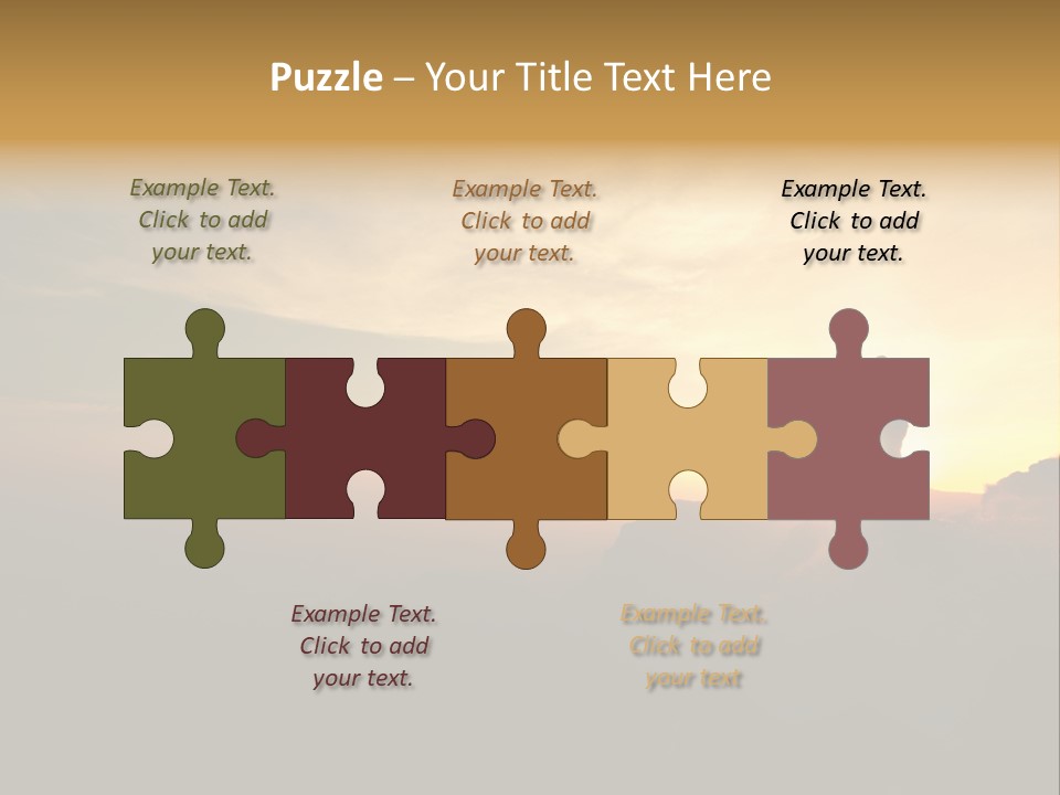 A Man Standing On Top Of A Mountain At Sunset PowerPoint Template