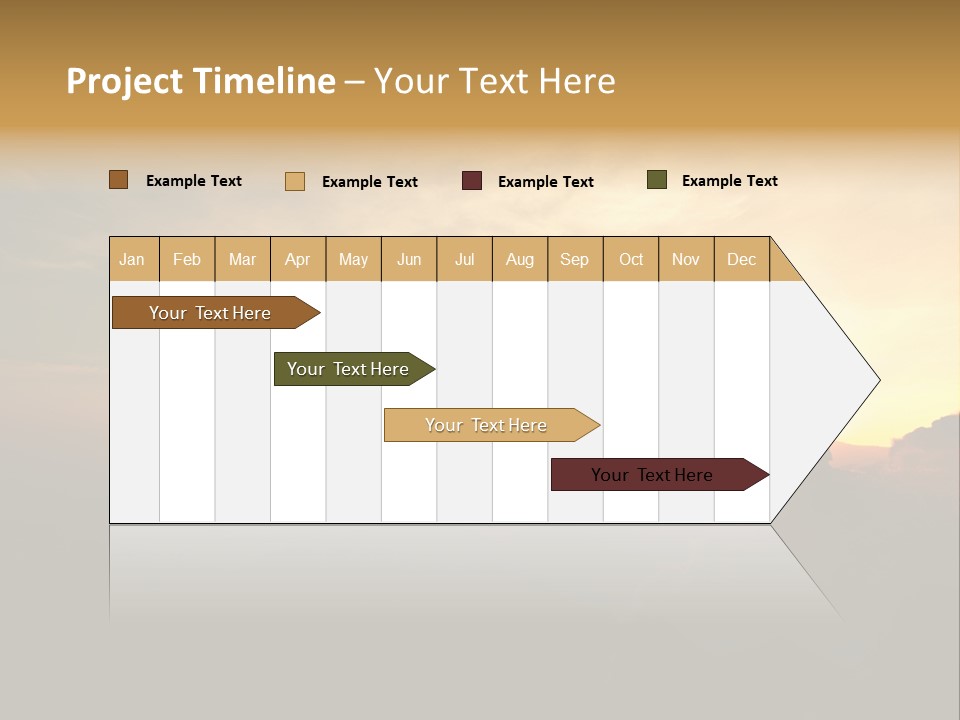 A Man Standing On Top Of A Mountain At Sunset PowerPoint Template