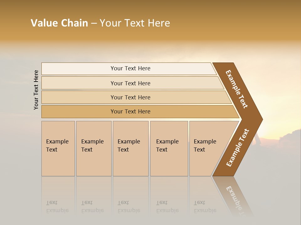 A Man Standing On Top Of A Mountain At Sunset PowerPoint Template
