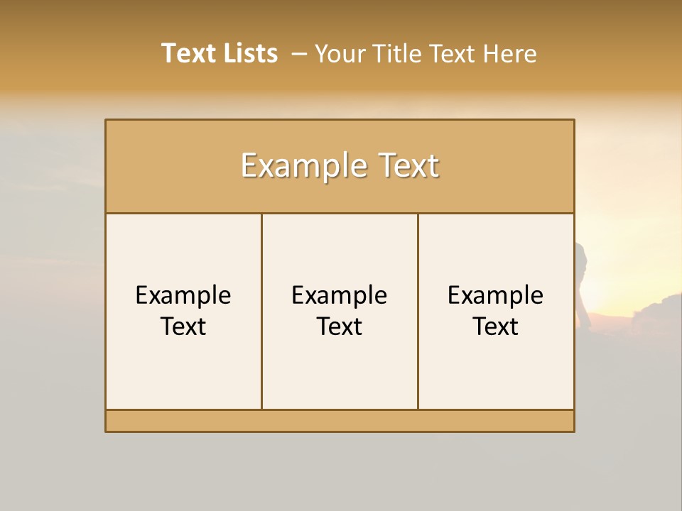 A Man Standing On Top Of A Mountain At Sunset PowerPoint Template