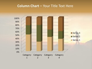 A Man Standing On Top Of A Mountain At Sunset PowerPoint Template