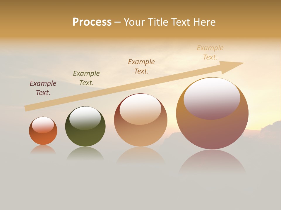 A Man Standing On Top Of A Mountain At Sunset PowerPoint Template