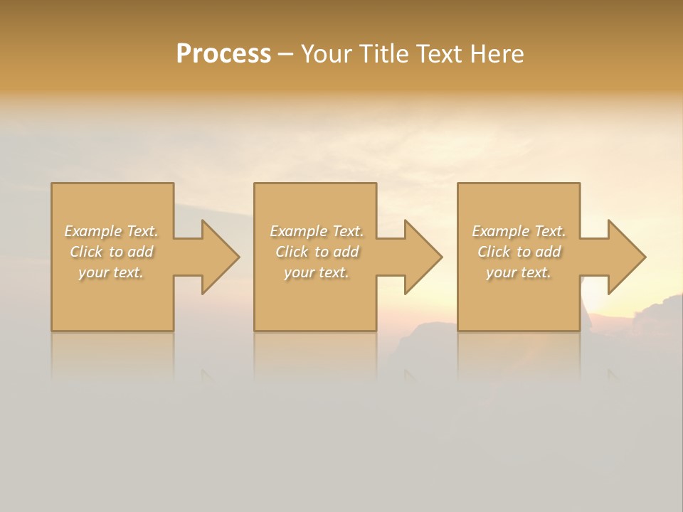 A Man Standing On Top Of A Mountain At Sunset PowerPoint Template