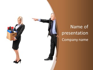 A Man And Woman Holding A Box Powerpoint Presentation PowerPoint Template