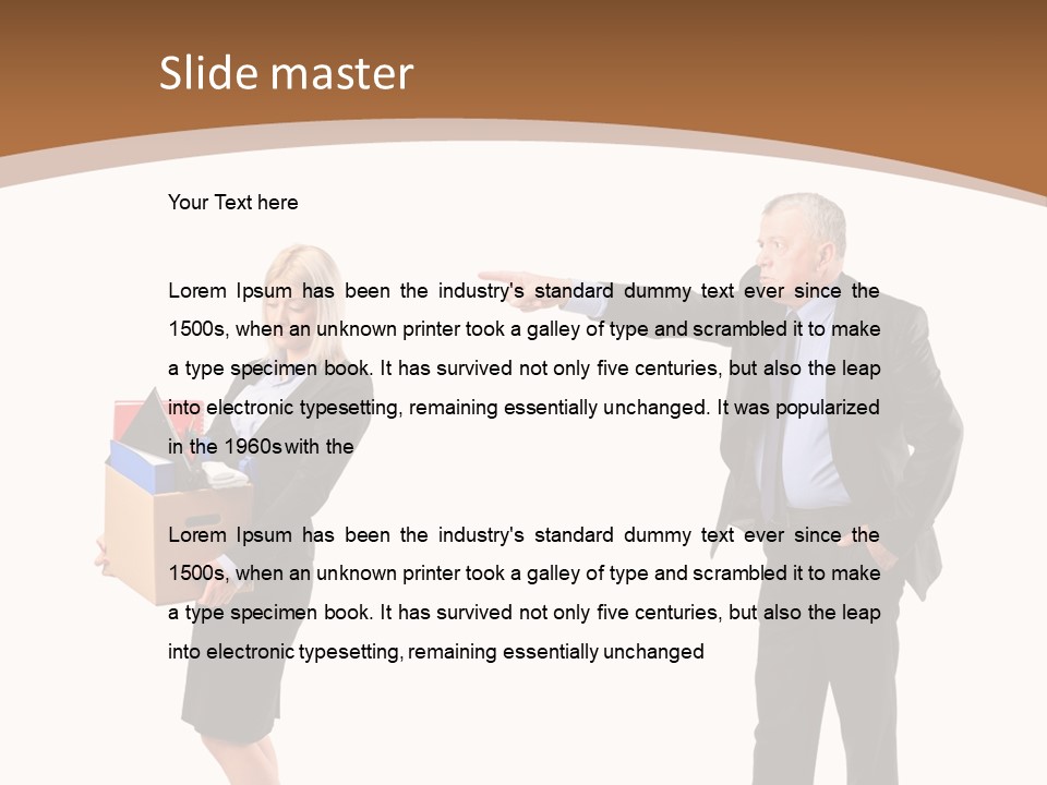 A Man And Woman Holding A Box Powerpoint Presentation PowerPoint Template
