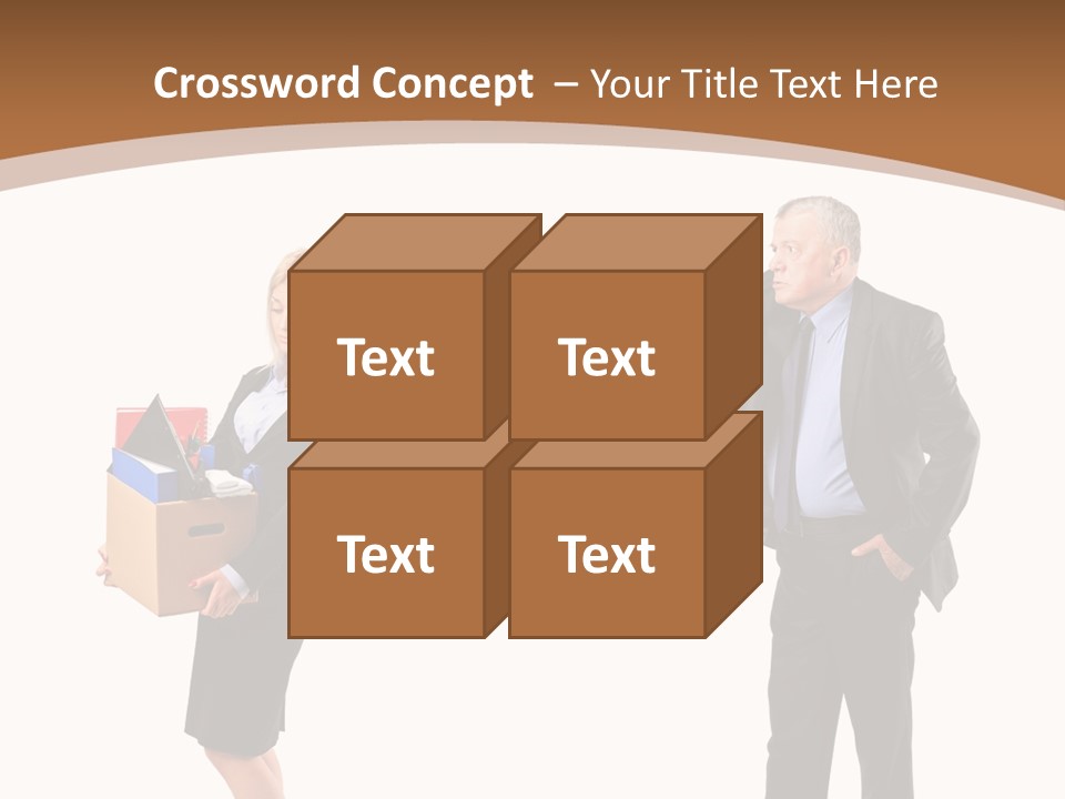 A Man And Woman Holding A Box Powerpoint Presentation PowerPoint Template